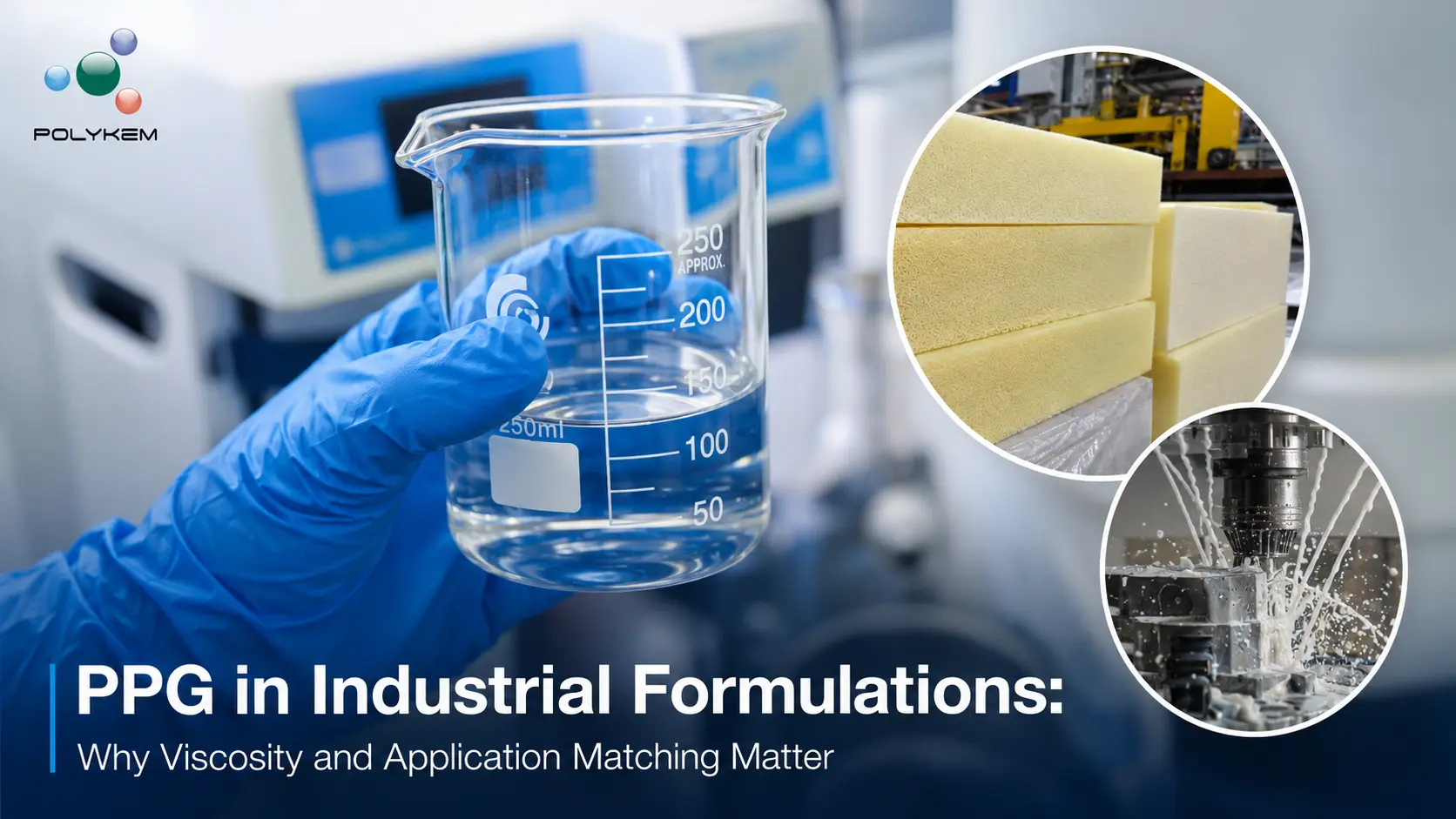 PPG en formulaciones industriales: por qué son importantes la viscosidad y la coincidencia de aplicaciones