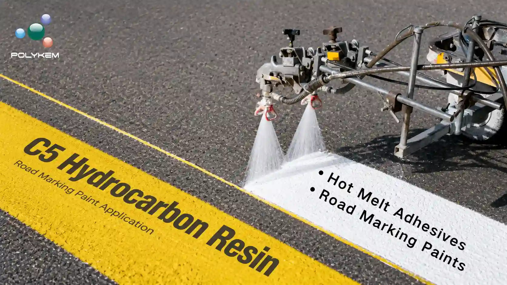 Resina de hidrocarburo C5 en adhesivos termofusibles y pinturas para señalización vial